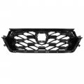 Hecasa Front Bumper Grille For 2023-2024 Honda Cr-v Crv Upper Grill Black Painted Abs