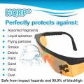 Hqrp Orange Lenses Uv Protection Safety Glasses For Yard Work Lawn Mowing Gardening Weed Whacking Hedge Trimming Farming