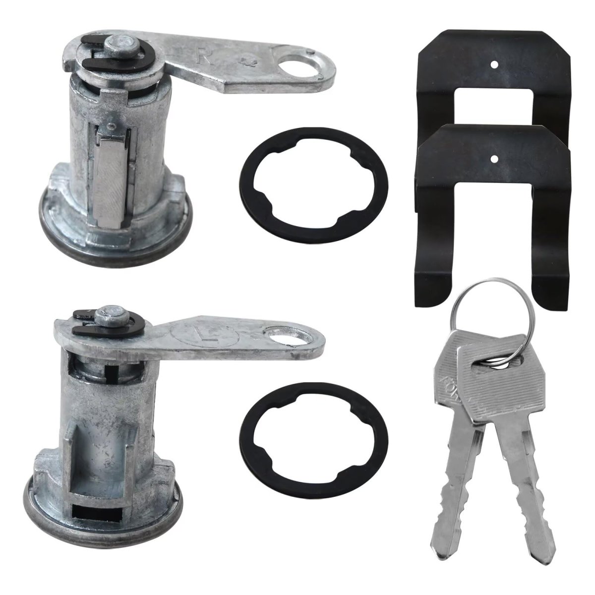 Vehicle Door Lock Cylinder Set W Keys Replacement Switch Kit Fit For Ford F250 Custom Cab Chassis 2-door 4 9l 4917cc 300cu In