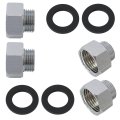 4 Pcs Water Line Adapter Replacement With Rubber Sealing Washers 1 2 Inch Female Inlet To 3 8 Male Outlet Reducer For Shutoff 