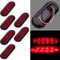 Ocpty Marker Lights 6pcs Side Red Kit Waterproof Surface Mounted Turn Signal Light Fit For Truck 4x4 Pickup Boats Trailer