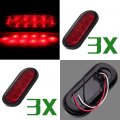 Ocpty Marker Lights 6pcs Side Red Kit Waterproof Surface Mounted Turn Signal Light Fit For Truck 4x4 Pickup Boats Trailer