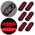 Ocpty Marker Lights 6pcs Side Red Kit Waterproof Surface Mounted Turn Signal Light Fit For Truck 4x4 Pickup Boats Trailer