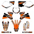 2001 Old Style Sx Mayhem Orange Senge Graphics Complete Kit For Ktm 