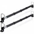 Zone Tech Car Expandable Clothes Hanger Bar 2-piece Premium Quality Classic Black Heavy Duty Retractable Vehicle Rack For 