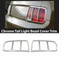 G-plus Chrome Taillight Tail Light Bezel Covers Compatible With Ford Mustang 2005-2009 Triple Plated Silver