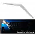 G-plus Front Right Side Bumper Cover Molding Chrome Trim 1pc Silver Compatible With Nissan Kicks 2021-2023 For S And Sv Models