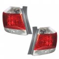 A Pair Clear Len Tail Lights Brake Lamp Left Driver Right Passenger Side Light Red W Bulbs Replacement For 2011-2013 Toyota