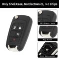 Key Shell Caseless Entry Remote Key Fob Replacement For Chevrolet Equinox 2018-2020 Cruze 2012-2015 4 Buttons Oht01060512