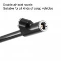 X Autohaux 10-150psi Dual Head Truck Pen Tyre Tire Air Pressure Gauge Grip For Bike Atv Car Suv Large Vehicle Tester Black