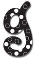 6-inch Wall Hanging Wood Letter Modern Black And White Pattern G 