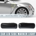 A Absopro Led Side Marker Repeater Sequential Flowing Turn Signal Light 34351sl4003 For Honda Cr-v 1997-2000 Plastic Smoked