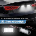 A Absopro Car 6000k White Led License Plate Light Assembly 925012m000 2835smd For Hyundai Veloster 2012-2017 Abs Clear Black 1
