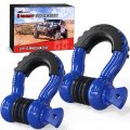 Nilight 2 Pack 3 4 D-ring Shackle With 7 8 Screw Pin 41 887lbs Break Strength Heavy Duty Off Road Recovery Isolators Washers 