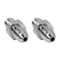2pcs Steel Brake Adapter Fittings Male To -3an 10mm X 1 0 Thread Inverted Flare Silver