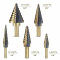 Preamer Hss Multiple Cobalt Step Drill Bit Set For Wood Metal Hole Saw With Aluminum Case 5pcs 50 Sizes