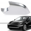 G-plus Left Side Wing Door Mirror Cover Lower Silver Holder Chrome Compatible With Tesla Model 3 2017-2022 22873005
