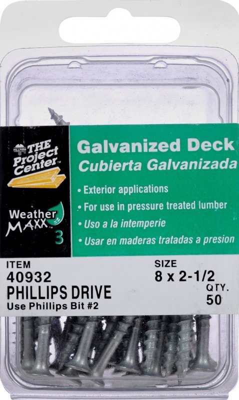 The Hillman Groupthe Group 40932 Bugle Head Phillips Galvanized Deck Screw 8 X 2-1 2 50-pack