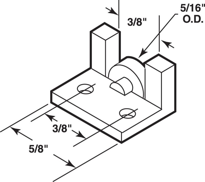 Prime-line G 3061 Sliding Window Roller Assembly 5 16 In Flat Brass 2 Pack