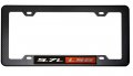 Erpart Black Carbon Fiber Look License Plate Tag Frame With Red 5 7l Ls6 Engine Emblem Badge Nameplate Aluminum Compatible Gm