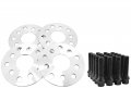 4pc New Model Wheel Spacers 5 Mm Thick 5x112mm 66 6mm 20 Black Cone Lug Bolts For Audi 2009-2019 A4 A5 A6 A7 A8 All Road S4 S5 