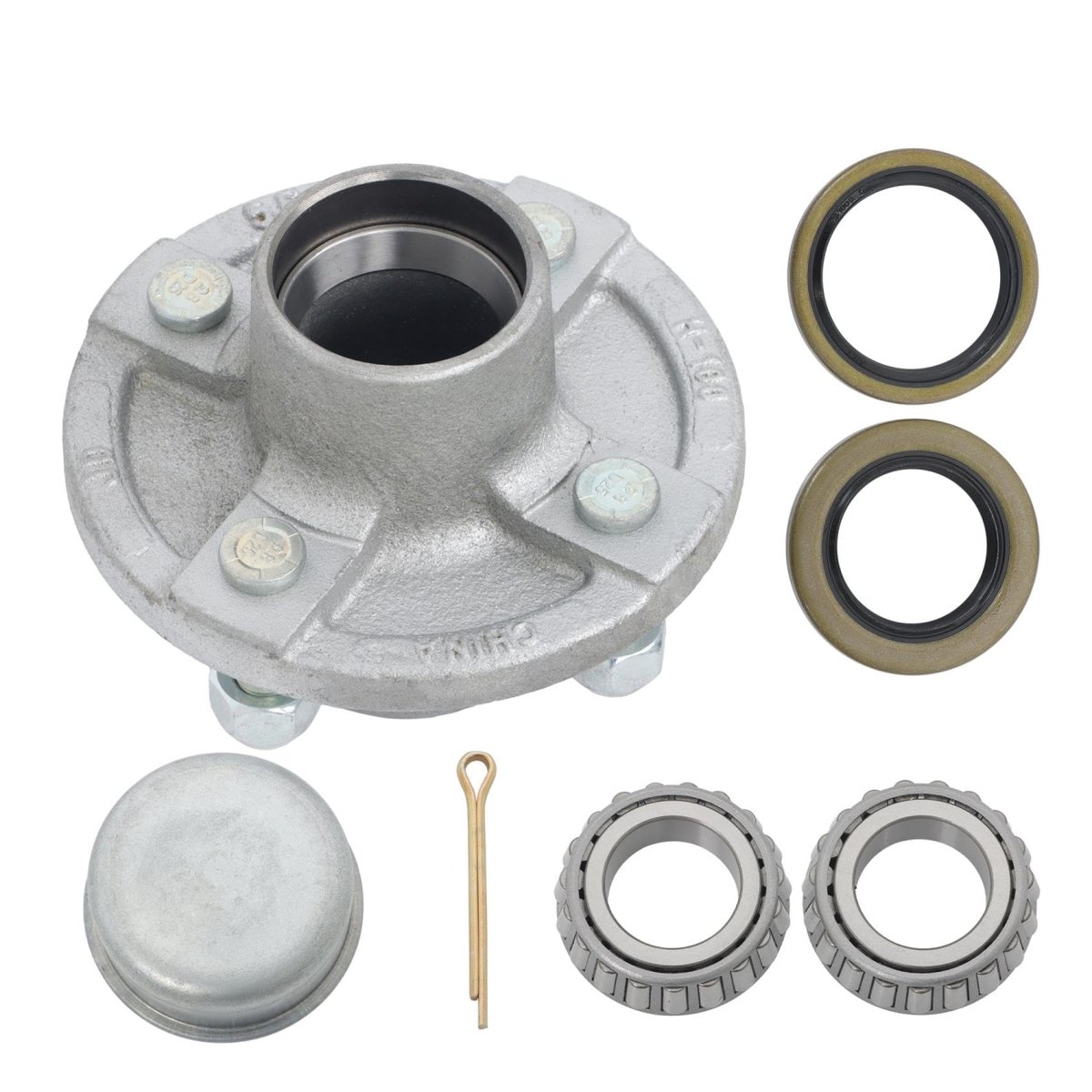 4 On Inch Galvanized Trailer Hub Bearing Kit Suitable For 2000lbs Capacity And 1 Spindle