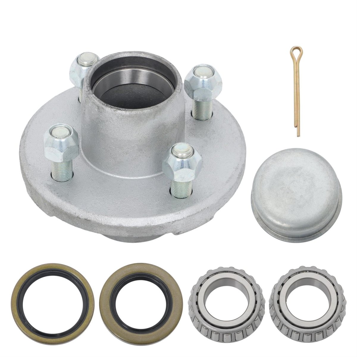 4 On Inch Galvanized Trailer Hub Bearing Kit Suitable For 2000lbs Capacity And 1 Spindle
