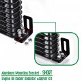 G-plus Universal Oil Cooler Radiator Adapter Kit Compatible With 340mm Aluminum Engine Mounting Bracket Replacement Short