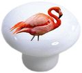 Carolina Hardware And Decor 2308 Beautiful Pink Flamingo Ceramic Cabinet Drawer Knob 