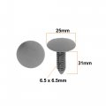 Uxcell 20pcs Gray Plastic Rivet Buckle Ceiling Lining Trim Panel Clips