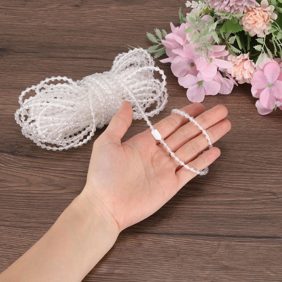 Blind Chain Connector 30pcs Plastic Bead Ball Cord Connectors For Roman Roller Shades Blinds Curtained Fit 4 5mm Bead White