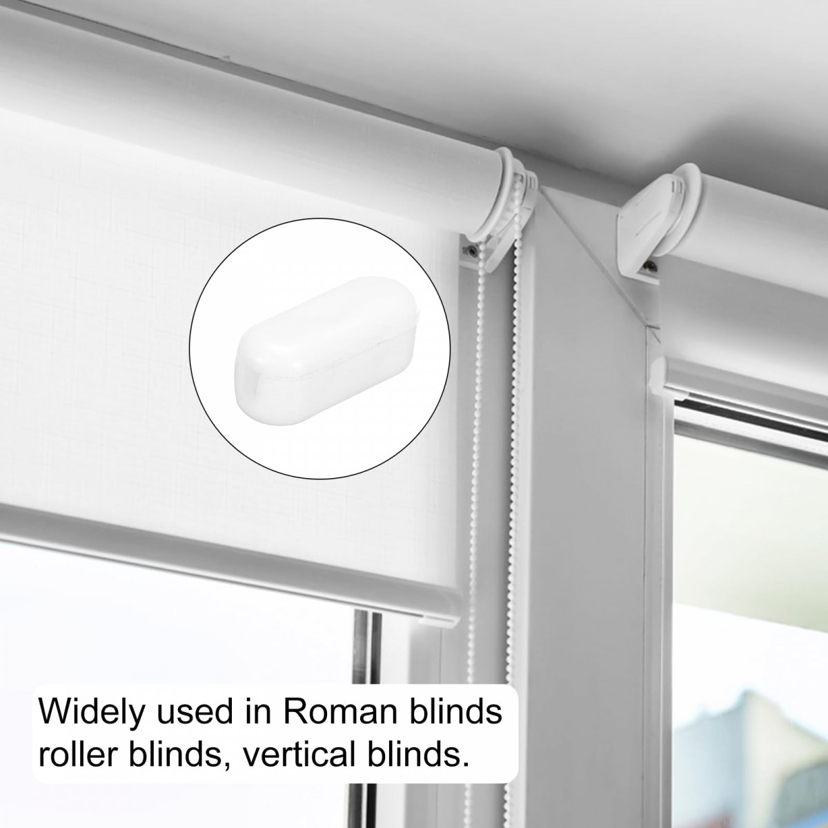 Blind Chain Connector 30pcs Plastic Bead Ball Cord Connectors For Roman Roller Shades Blinds Curtained Fit 4 5mm Bead White