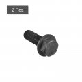 Uxcell Metric M16x50mm Hex Flange Bolts 2pcs 10 9 Grade Carbon Steel Hexagon Head Screws