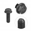 Uxcell Metric M16x50mm Hex Flange Bolts 2pcs 10 9 Grade Carbon Steel Hexagon Head Screws