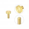 Uxcell Knurled Thumb Screws M6x16mm Flat Brass Bolts Grip Knobs 18mm Dia Fasteners For Pc Electronic Mechanical 2pcs