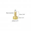 Uxcell Knurled Thumb Screws M6x16mm Flat Brass Bolts Grip Knobs 18mm Dia Fasteners For Pc Electronic Mechanical 2pcs