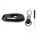 Carbon Fiber Hard Smart Key Cover For Ford Lincoln Accessories Chain Case Holder