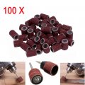 100pcs 1 4 Sanding Bands Sandpaper Sleeves With 2 Drum Rotary Tool Accessory 120