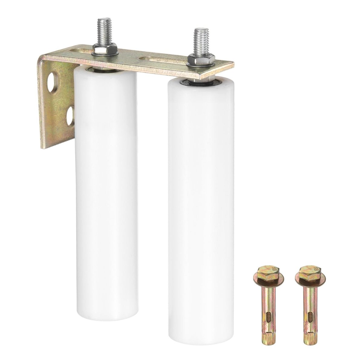 1 Set Slide Gate Guide Roller 7 87 L-rear Post Bracket Nylons Adjustable Sliding Hardware Roller Kit For Grates Barn Rolling