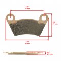 Caltric 2x Front Brake Disc With Pads Compatible Polaris