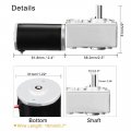 Dc 12v 220rpm Worm Gear Motor 5kg-cm Reversible High Torque Speed Reduce Turbine Electric Gearbox 8mm Shaft