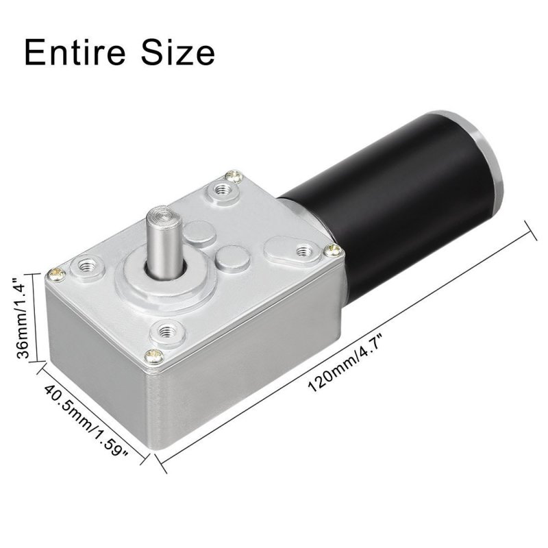 Dc 12v 220rpm Worm Gear Motor 5kg-cm Reversible High Torque Speed Reduce Turbine Electric Gearbox 8mm Shaft
