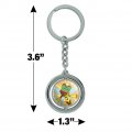 Graphics More Dc Super Hero Girls Bumblebee Keychain Spinning Round Chrome Plated Metal