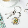 Graphics More Dc Super Hero Girls Bumblebee Keychain Spinning Round Chrome Plated Metal