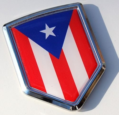 Car Chrome Decals Cbshd171 Puerto Rico Decal Flag Emblem Sticker Bumper Badge Rican 3d