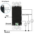 Baomain Triple Rocker Combination Switch 15 Amp 120 Volt 3 Individual Switches Commercial Grade With Ground Screw White Wall