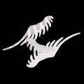 Uxcell Metal Wing Shaped Car Auto 3d Stickers Decoration Emblem Badge Decal Replacement 2pcs