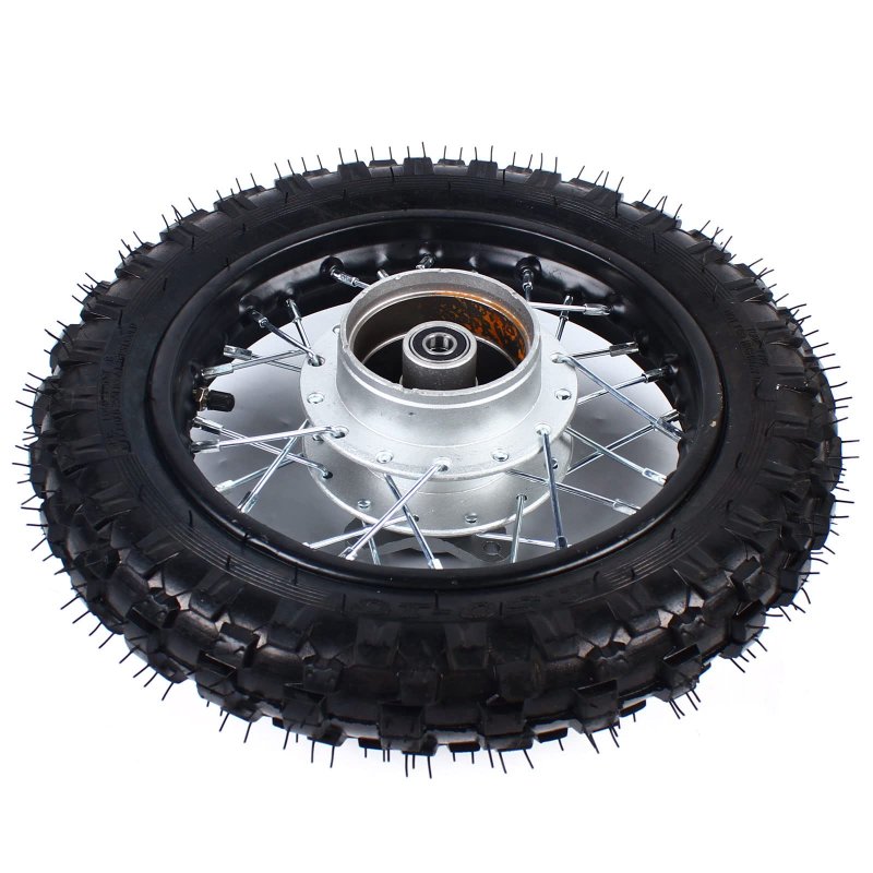 10 Rear Wheel 2 50-10 Rim Tire Assembly For Dirt Bikes 50cc 70cc 110cc Pw50