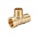 Uxcell Brass Tee Pipe Fitting G1 2 Male X Female T-shaped Connectors Coupler