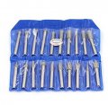 Driak 20 Pics 1 4 Shank Diamond Coated Mounted Points Grinding Head Wheel Tool Kit Bit Set